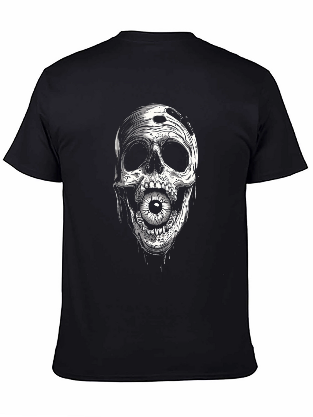 Skull with Eyeball Black T-Shirt