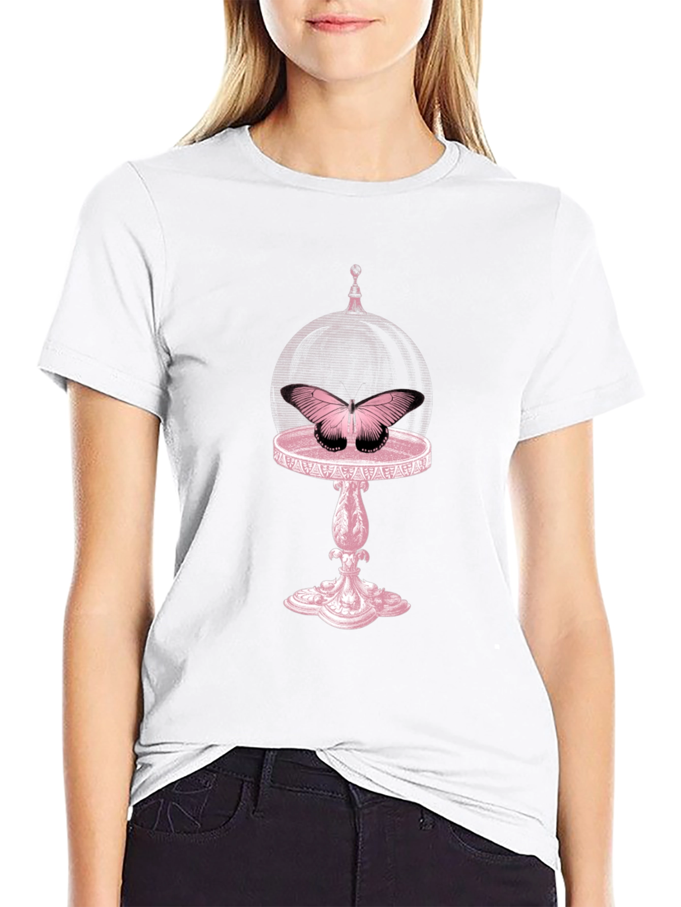 Butterfly Cage Graphic Tee - Unique Design