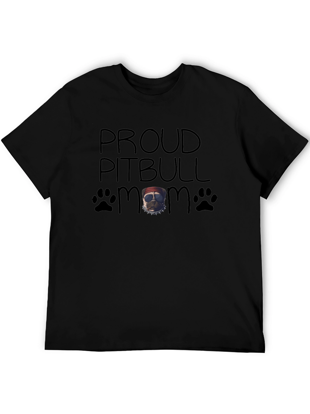Proud Pitbull Mom Graphic T-Shirt