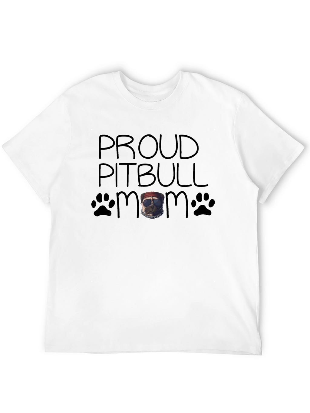 Proud Pitbull Mom Graphic T-Shirt