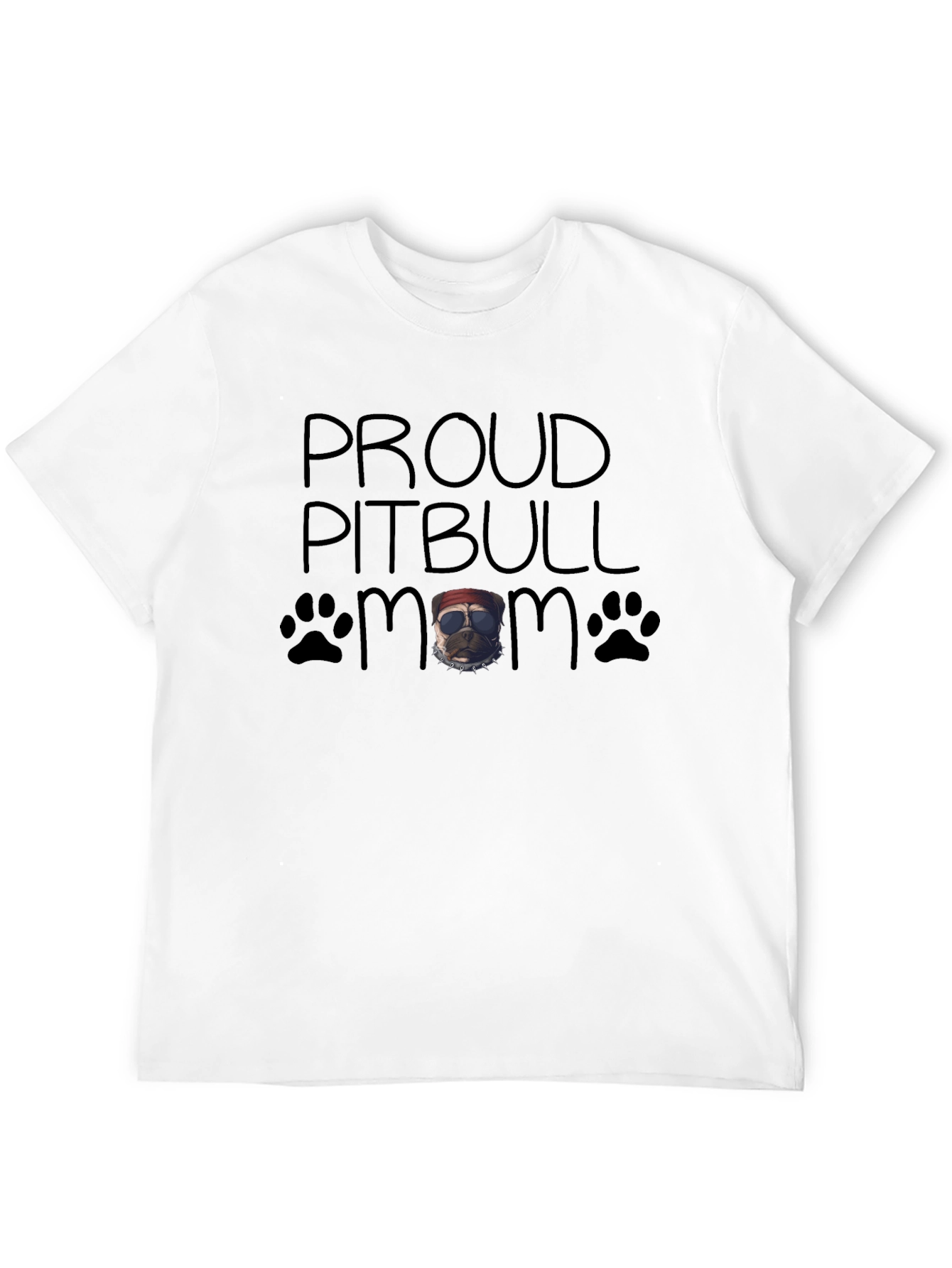 Proud Pitbull Mom Graphic T-Shirt