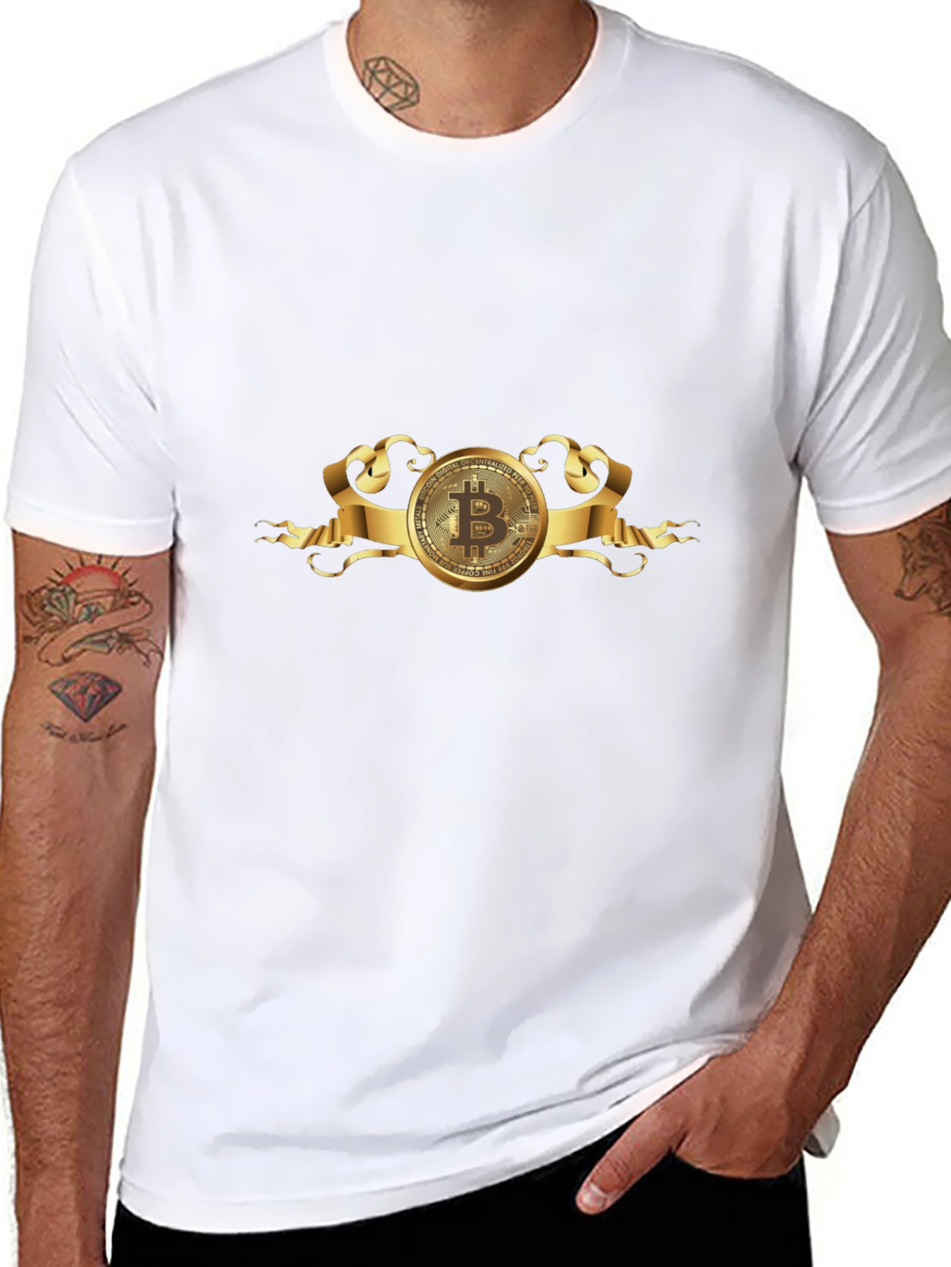 Bitcoin Black T-Shirt - Crypto Currency Design