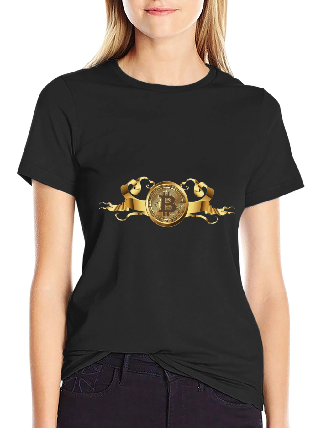 Bitcoin Black T-Shirt - Crypto Currency Design