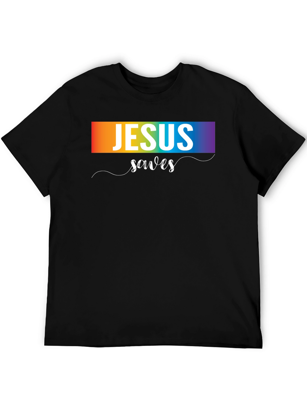 Jesus Saves Rainbow T-Shirt