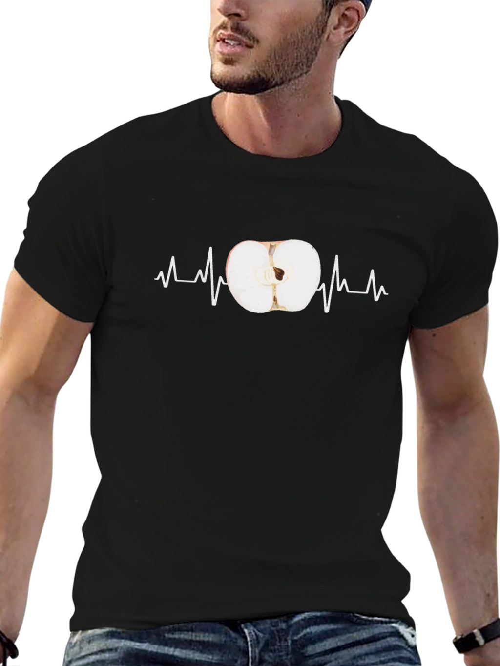 Apple Heartbeat T-Shirt - Unique Graphic Tee