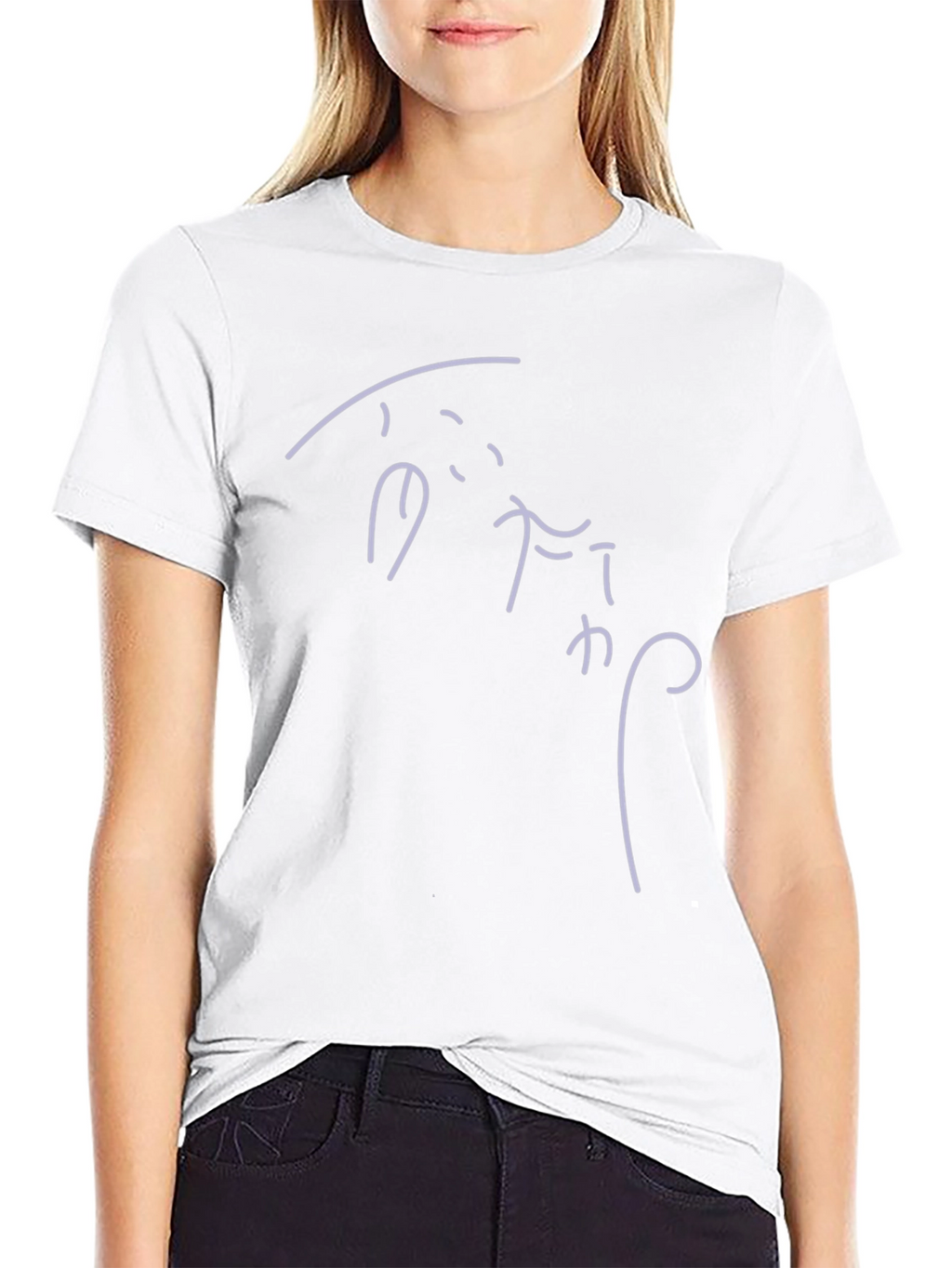Minimalist Japanese Katakana Black T-Shirt