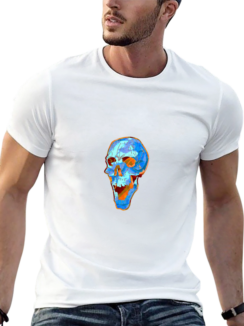 Skull Graphic Tee - Modern Art Design