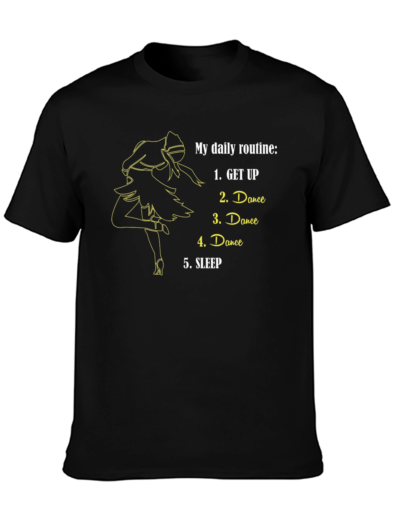 Dance Daily Routine T-Shirt - Black
