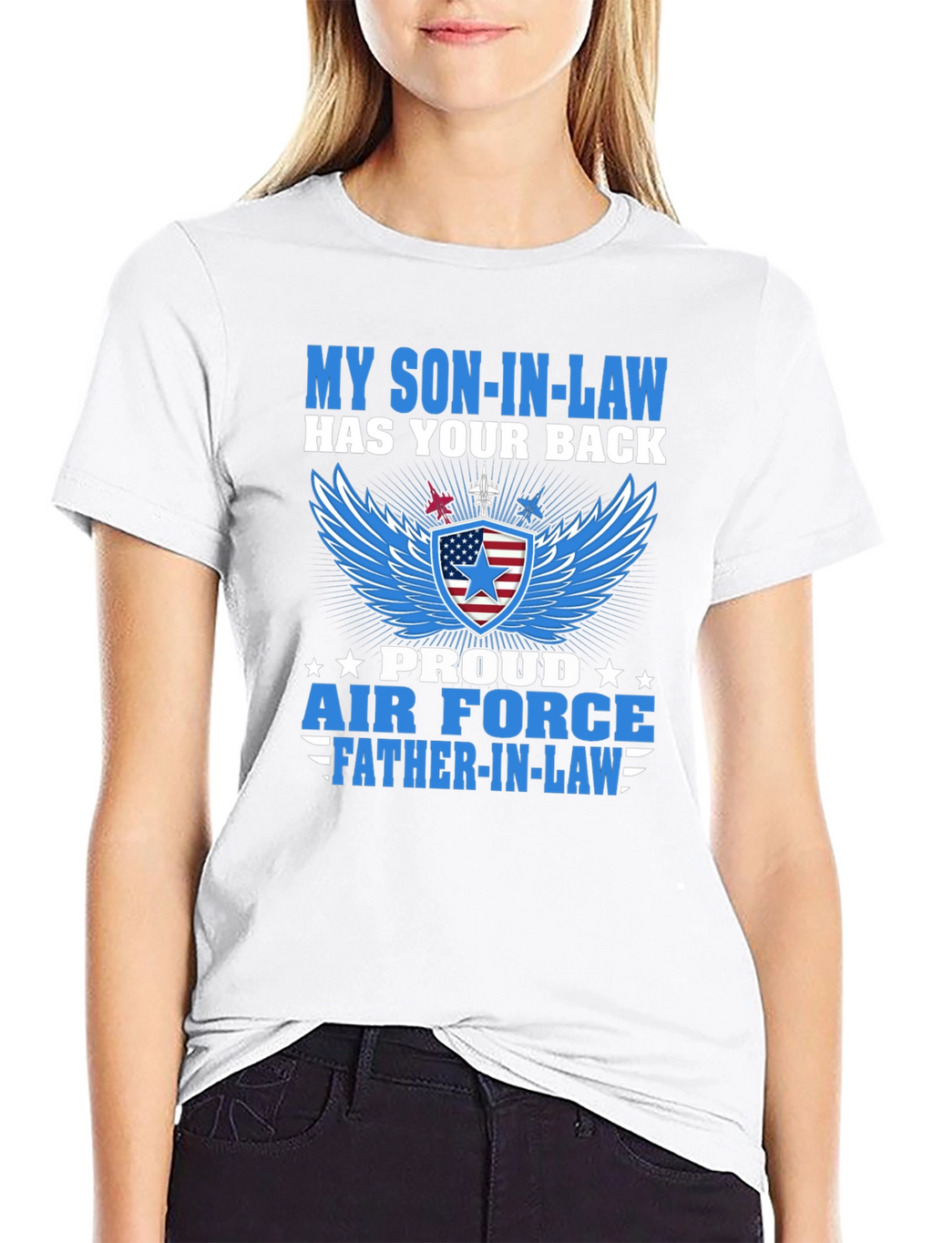 Proud Air Force Father-in-Law Graphic Tee