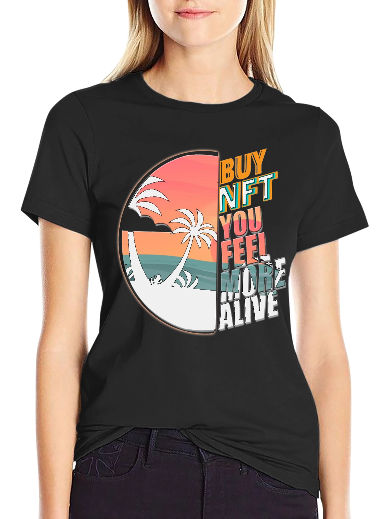 Buy NFT Feel More Alive Black T-Shirt