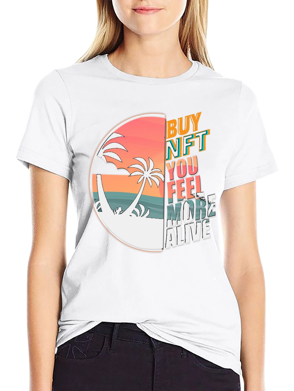 Buy NFT Feel More Alive Black T-Shirt