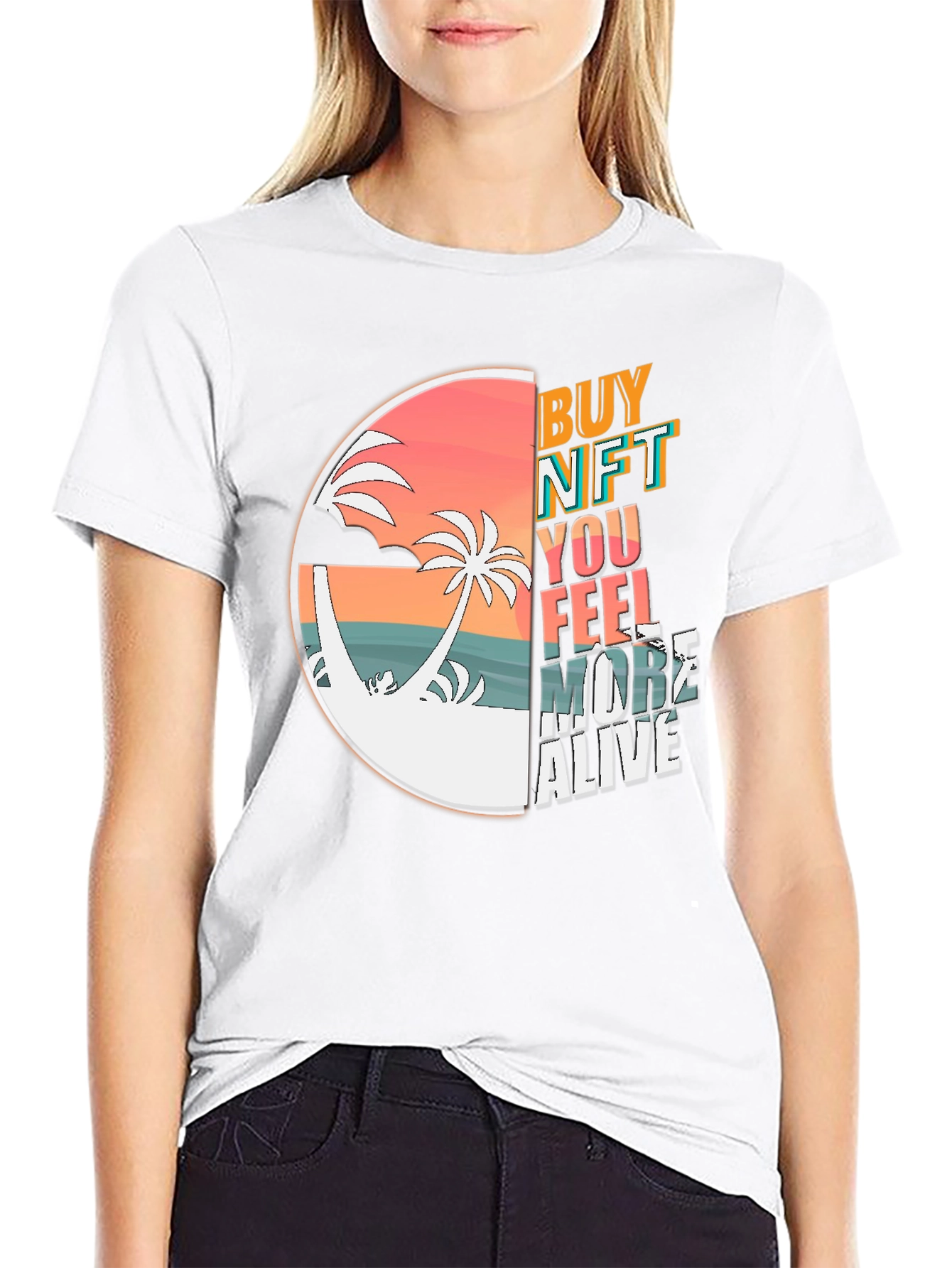 Buy NFT Feel More Alive Black T-Shirt