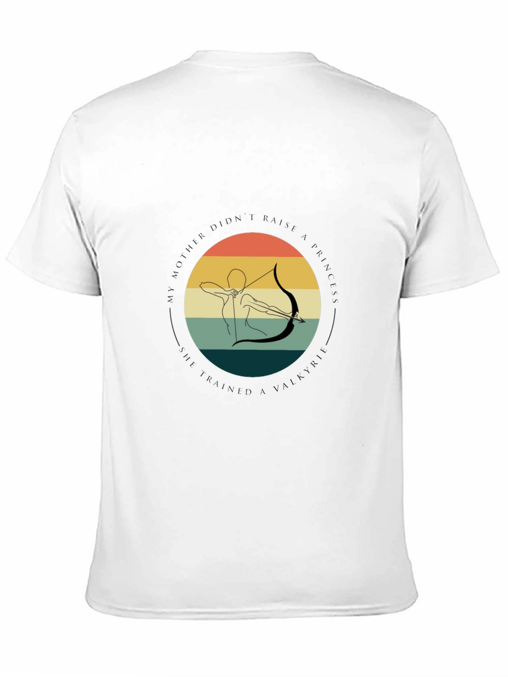 Valkyrie Archer Graphic Tee - Black Cotton T-Shirt