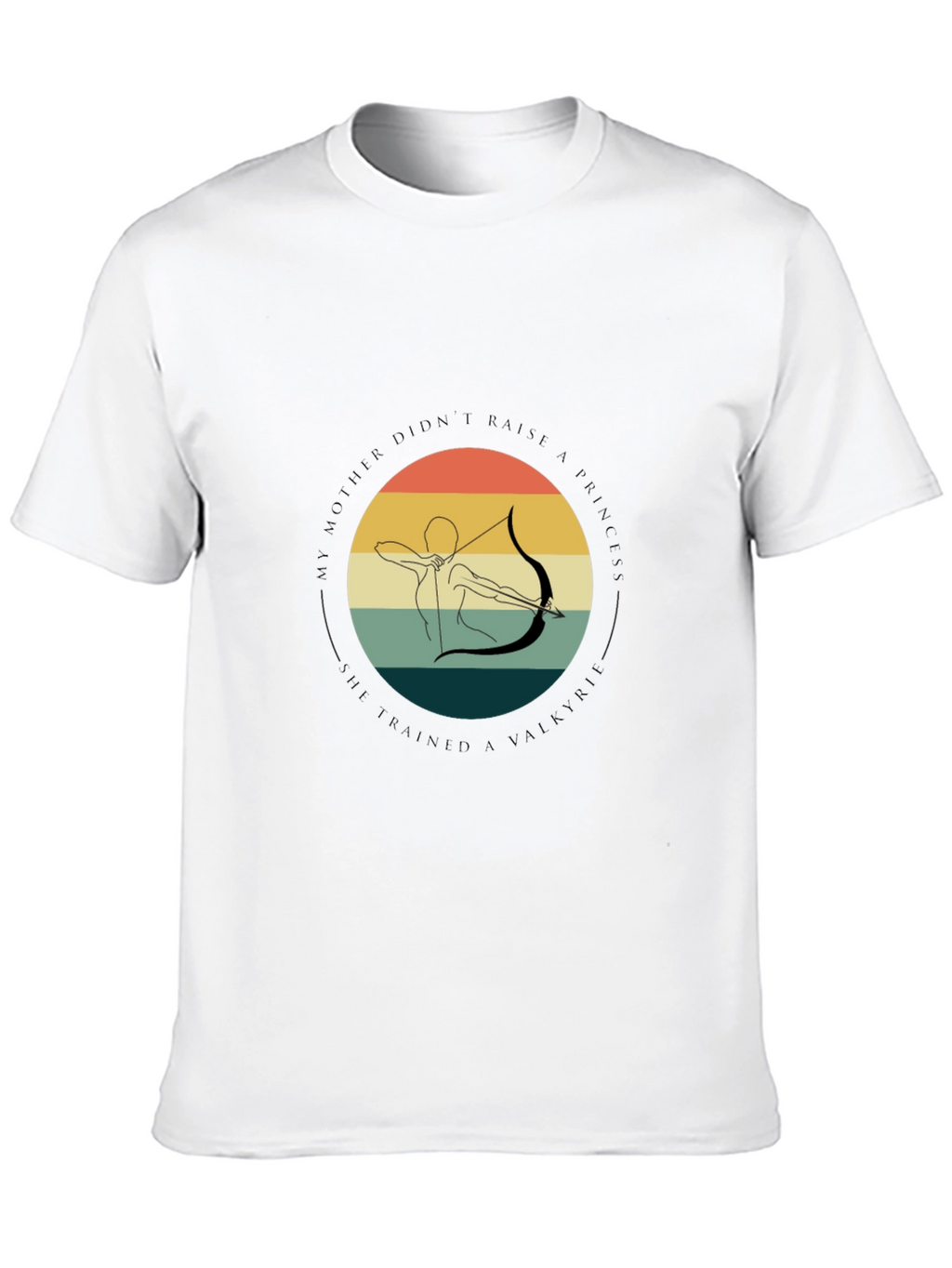 Valkyrie Archer Graphic Tee - Black Cotton T-Shirt