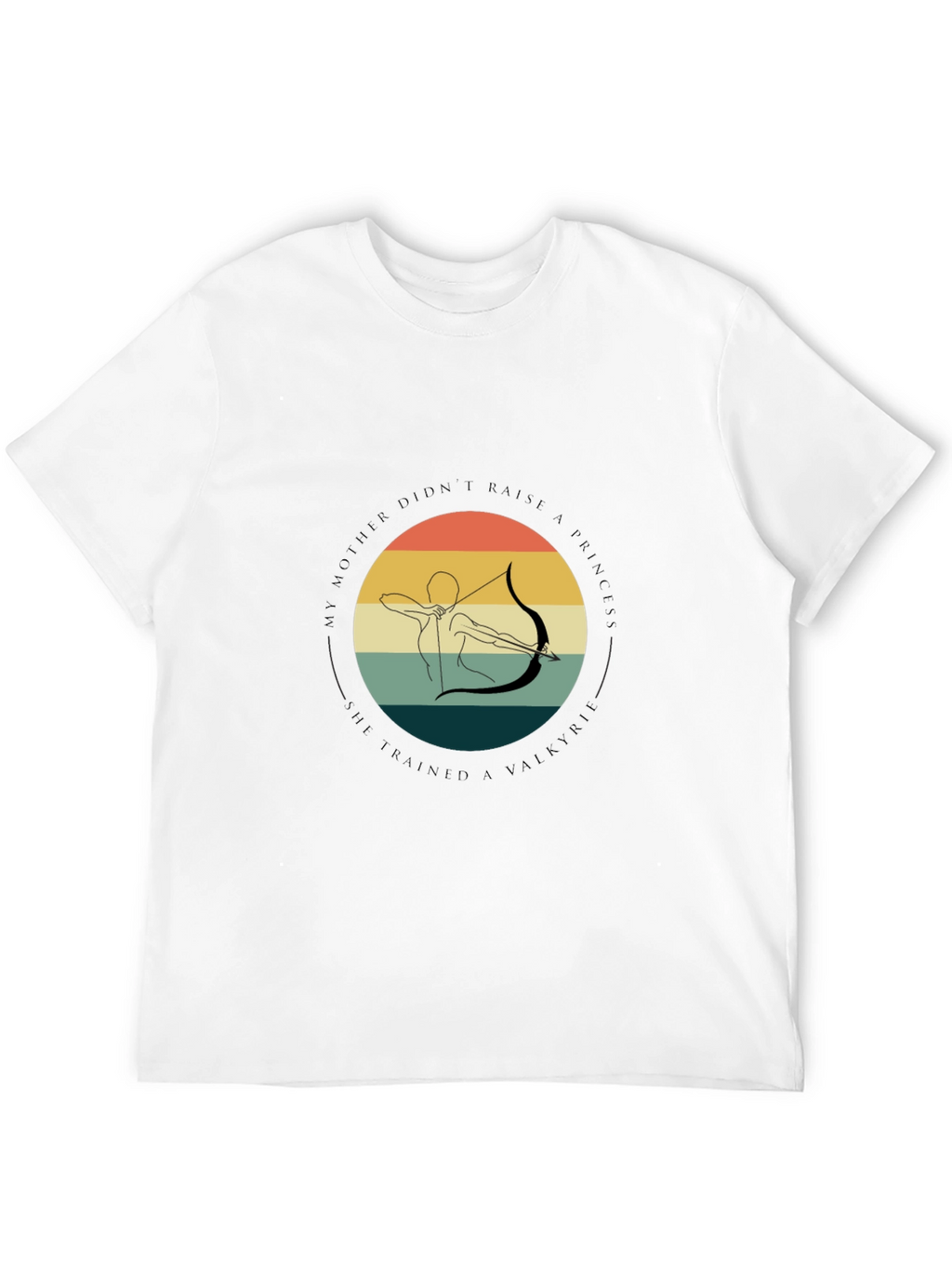 Valkyrie Archer Graphic Tee - Black Cotton T-Shirt