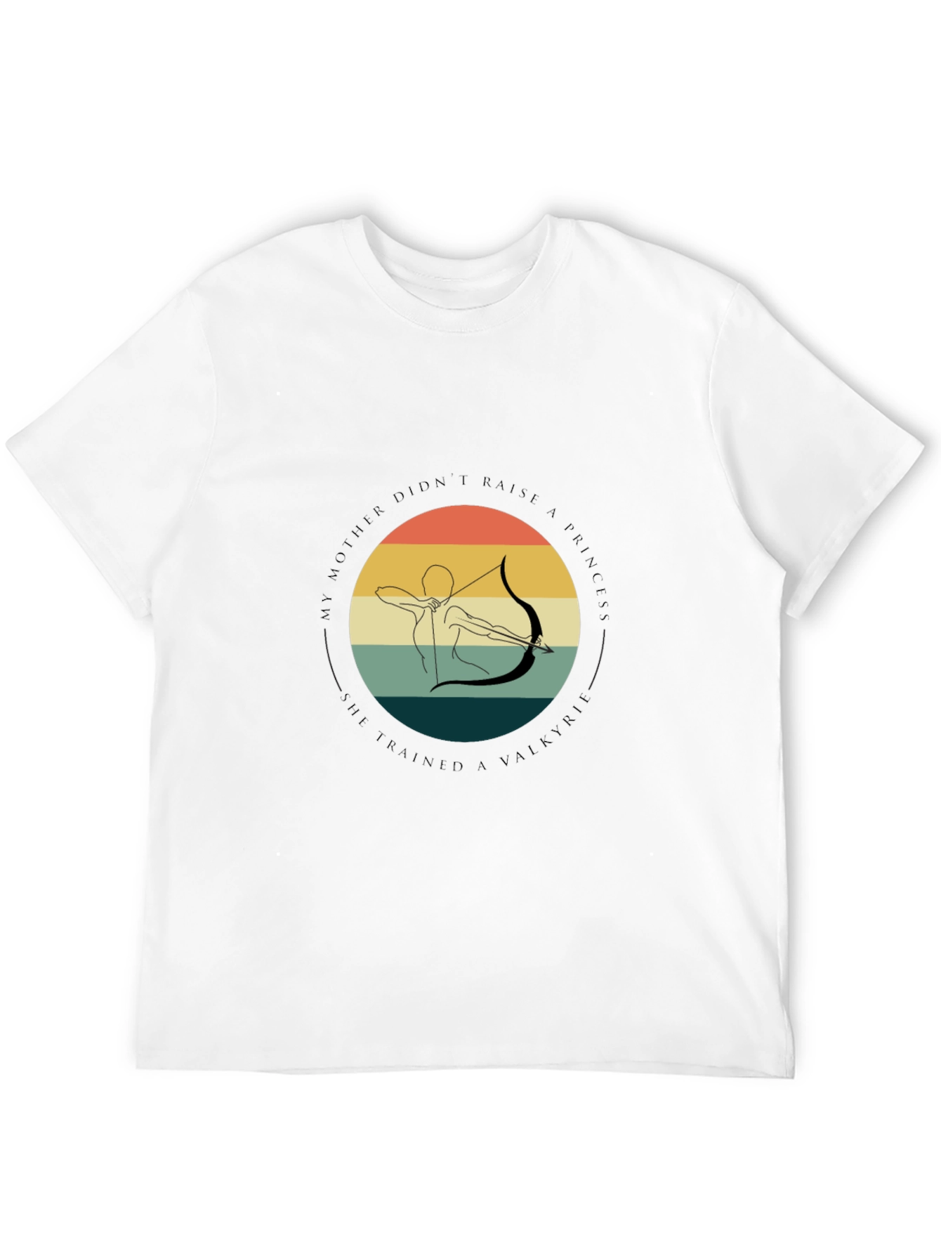 Valkyrie Archer Graphic Tee - Black Cotton T-Shirt