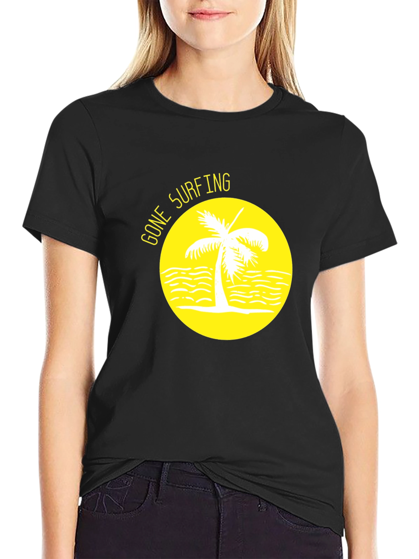 Gone Surfing Graphic Tee - Black