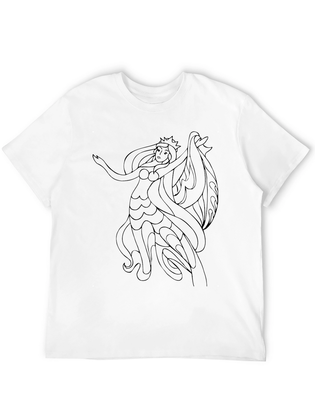 Black T-Shirt with Siren Graphic Tee