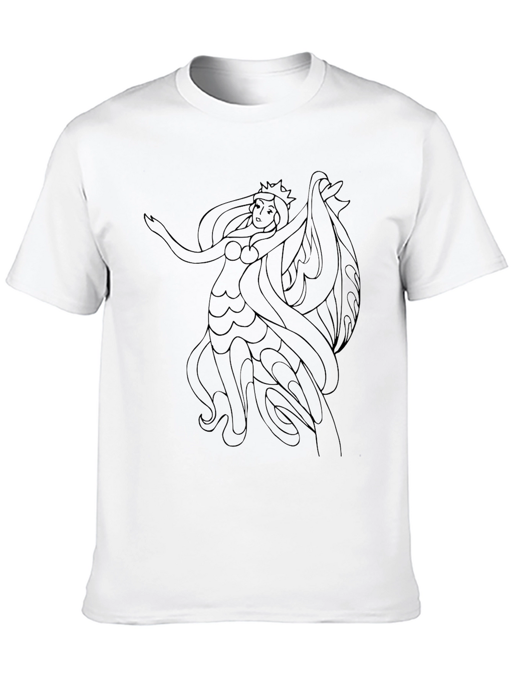 Black T-Shirt with Siren Graphic Tee