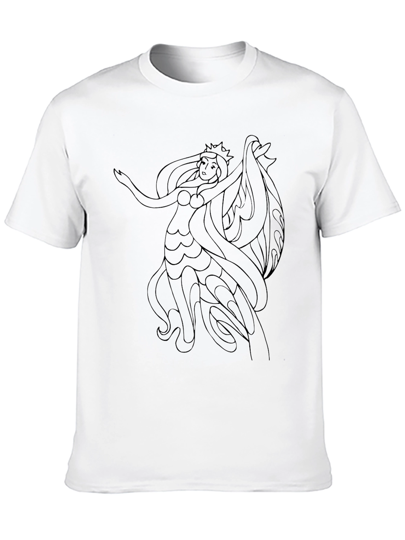Black T-Shirt with Siren Graphic Tee