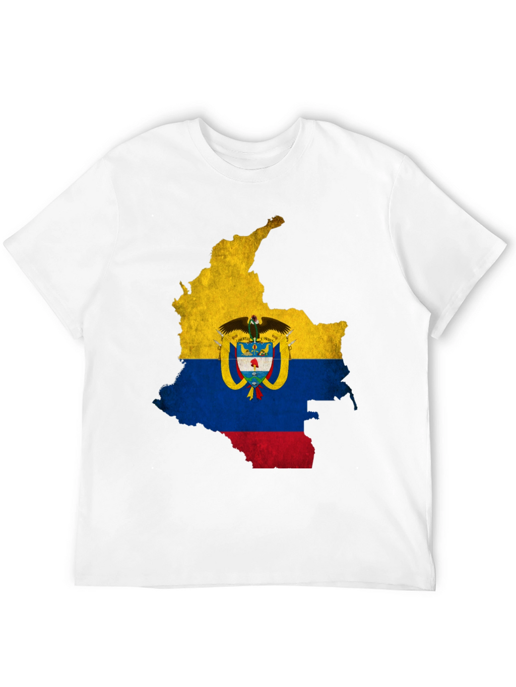 Colombia Flag Map Graphic Tee - Black