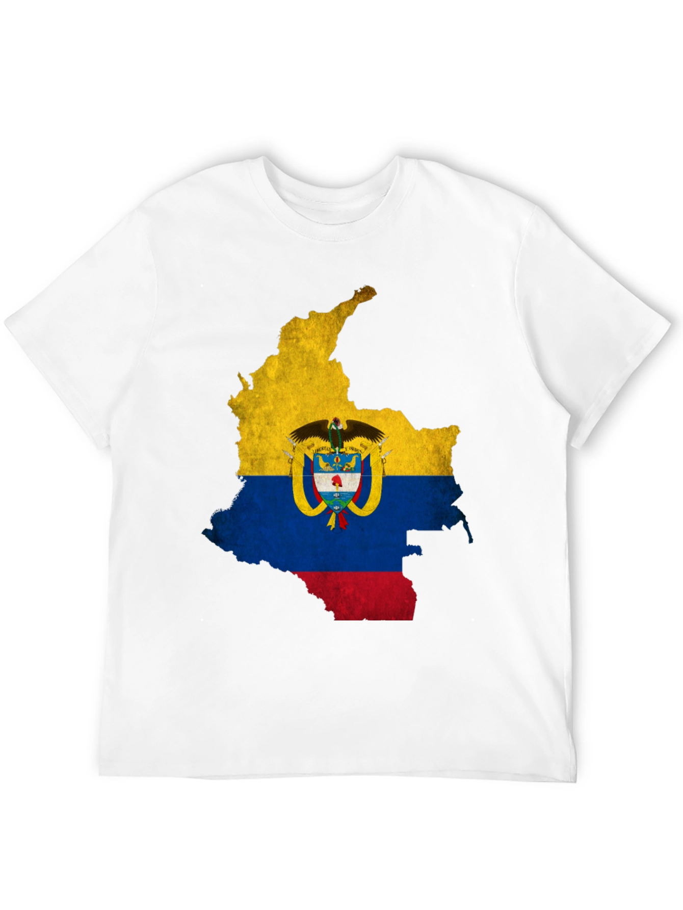 Colombia Flag Map Graphic Tee - Black