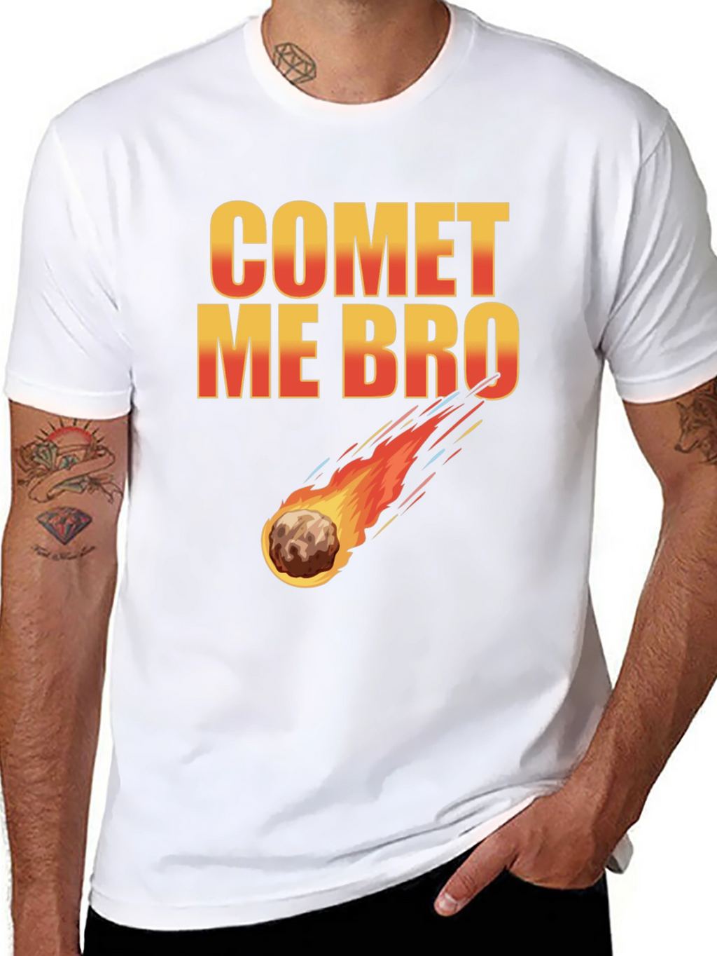 Comet Me Bro Black T-Shirt - Fun Graphic Tee