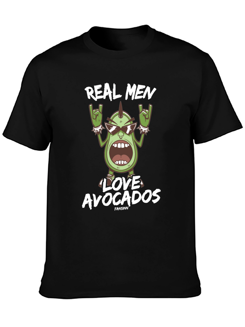 Real Men Love Avocados Graphic Tee - Black T-Shirt