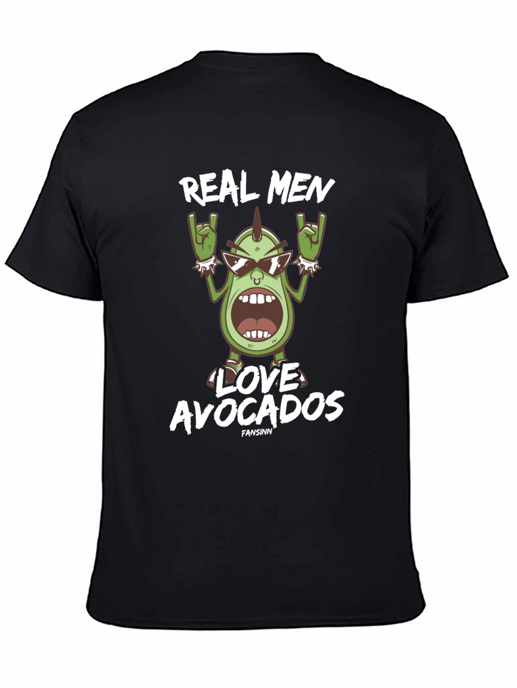 Real Men Love Avocados Graphic Tee - Black T-Shirt