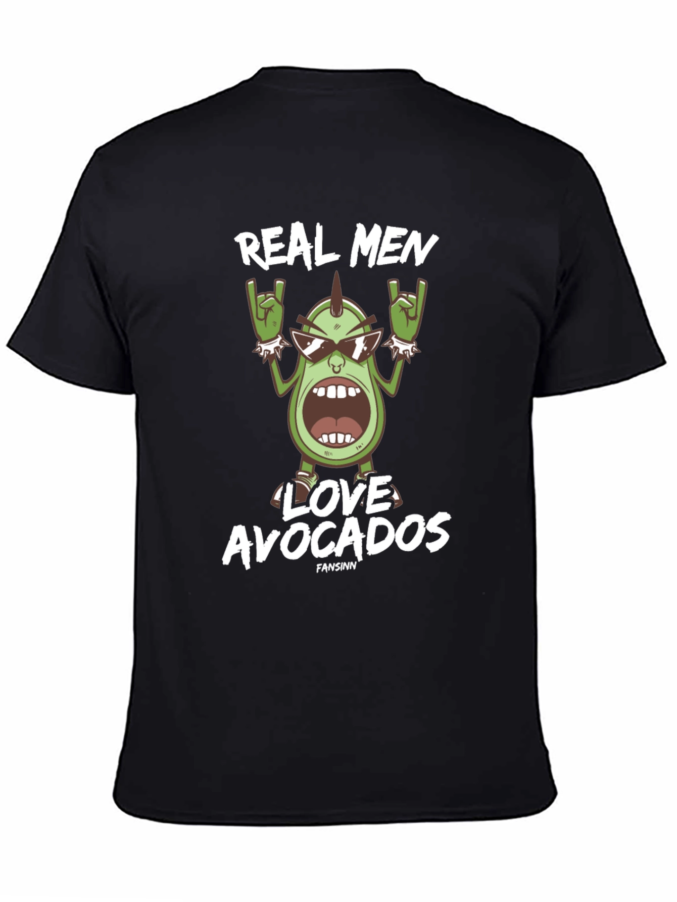 Real Men Love Avocados Graphic Tee - Black T-Shirt