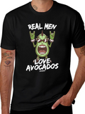 Real Men Love Avocados Graphic Tee - Black T-Shirt