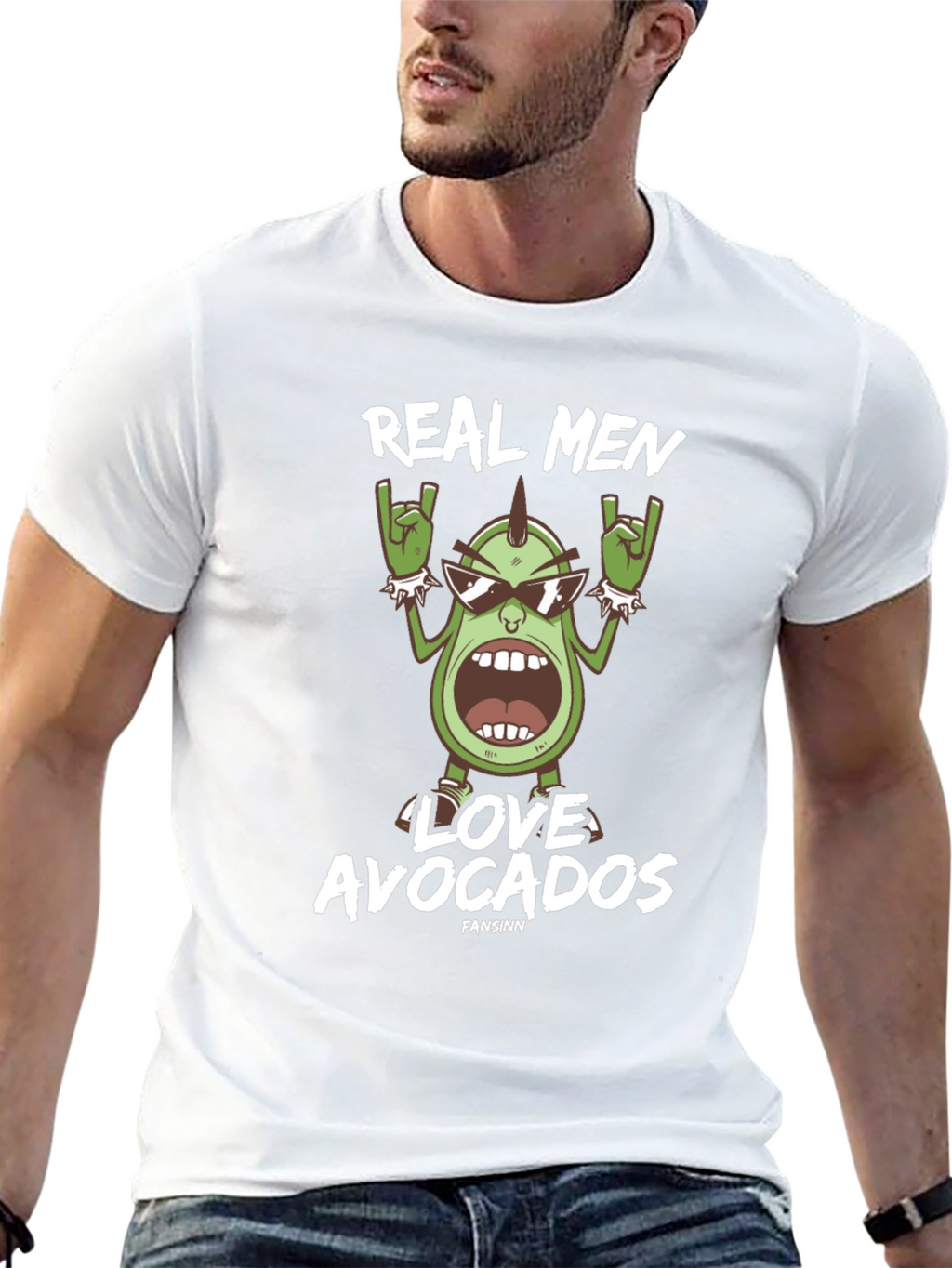 Real Men Love Avocados Graphic Tee - Black T-Shirt