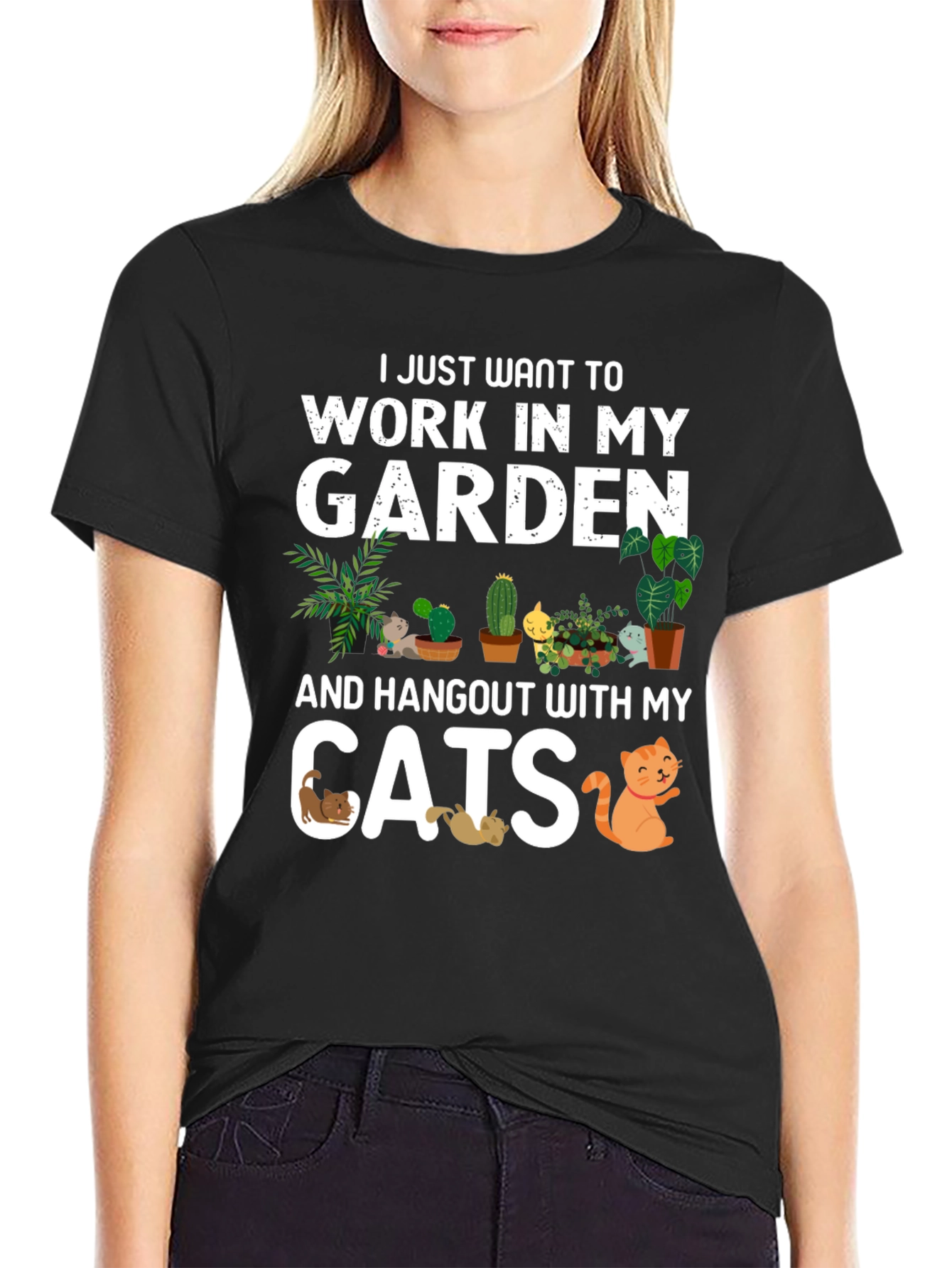 Work in My Garden Cats T-Shirt