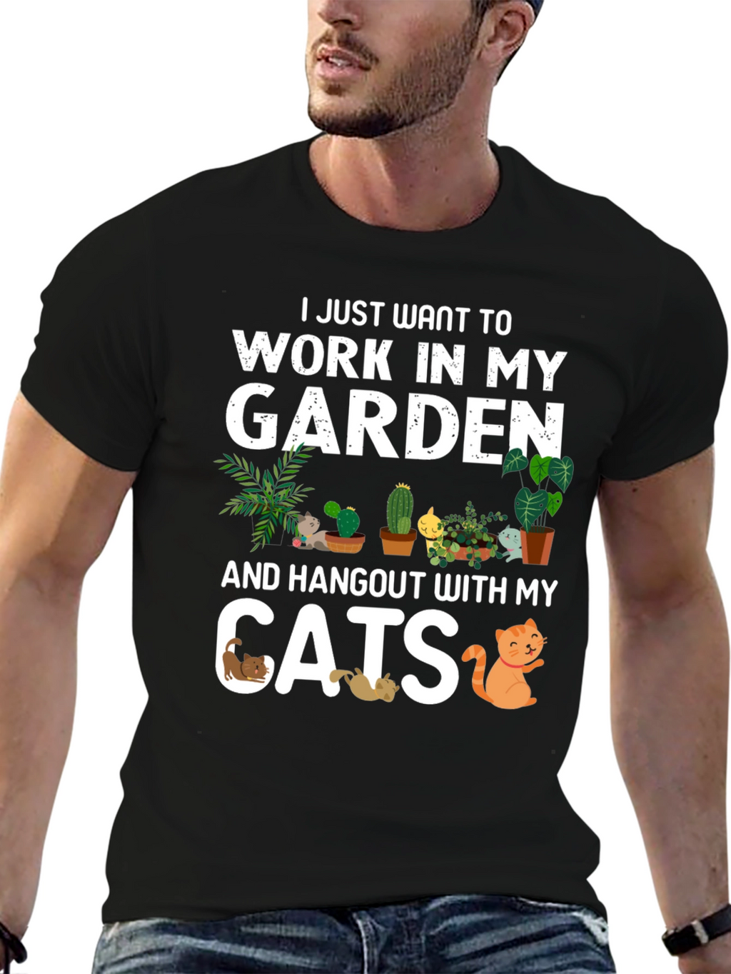 Work in My Garden Cats T-Shirt
