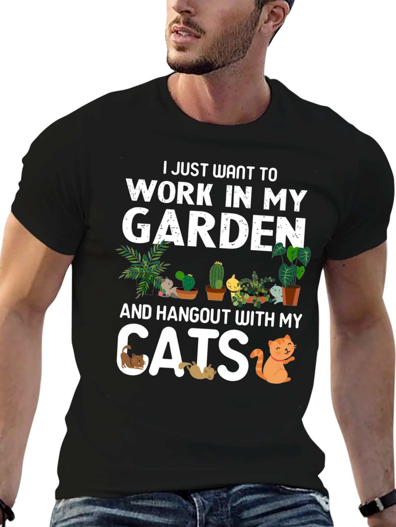 Work in My Garden Cats T-Shirt