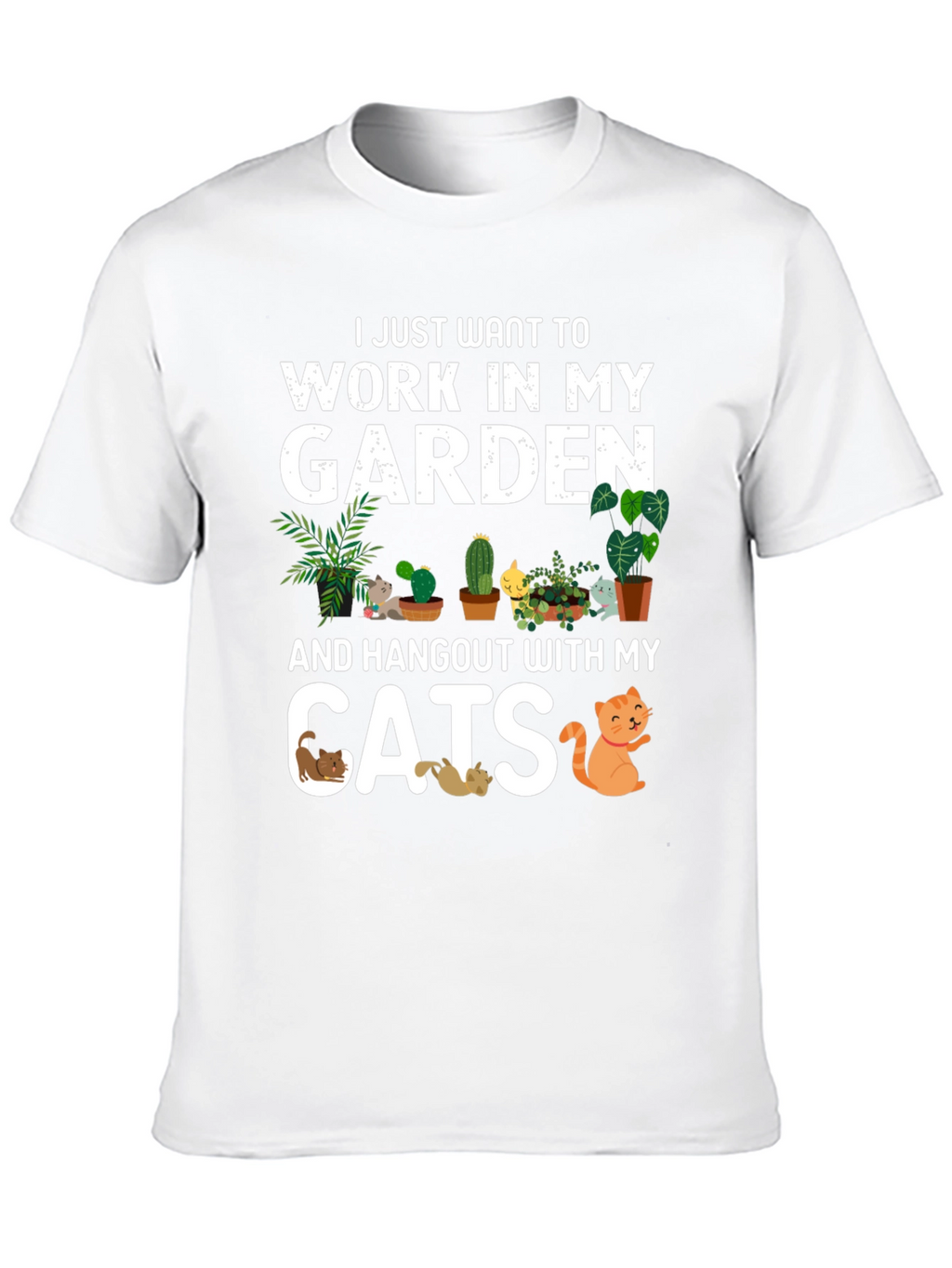 Work in My Garden Cats T-Shirt