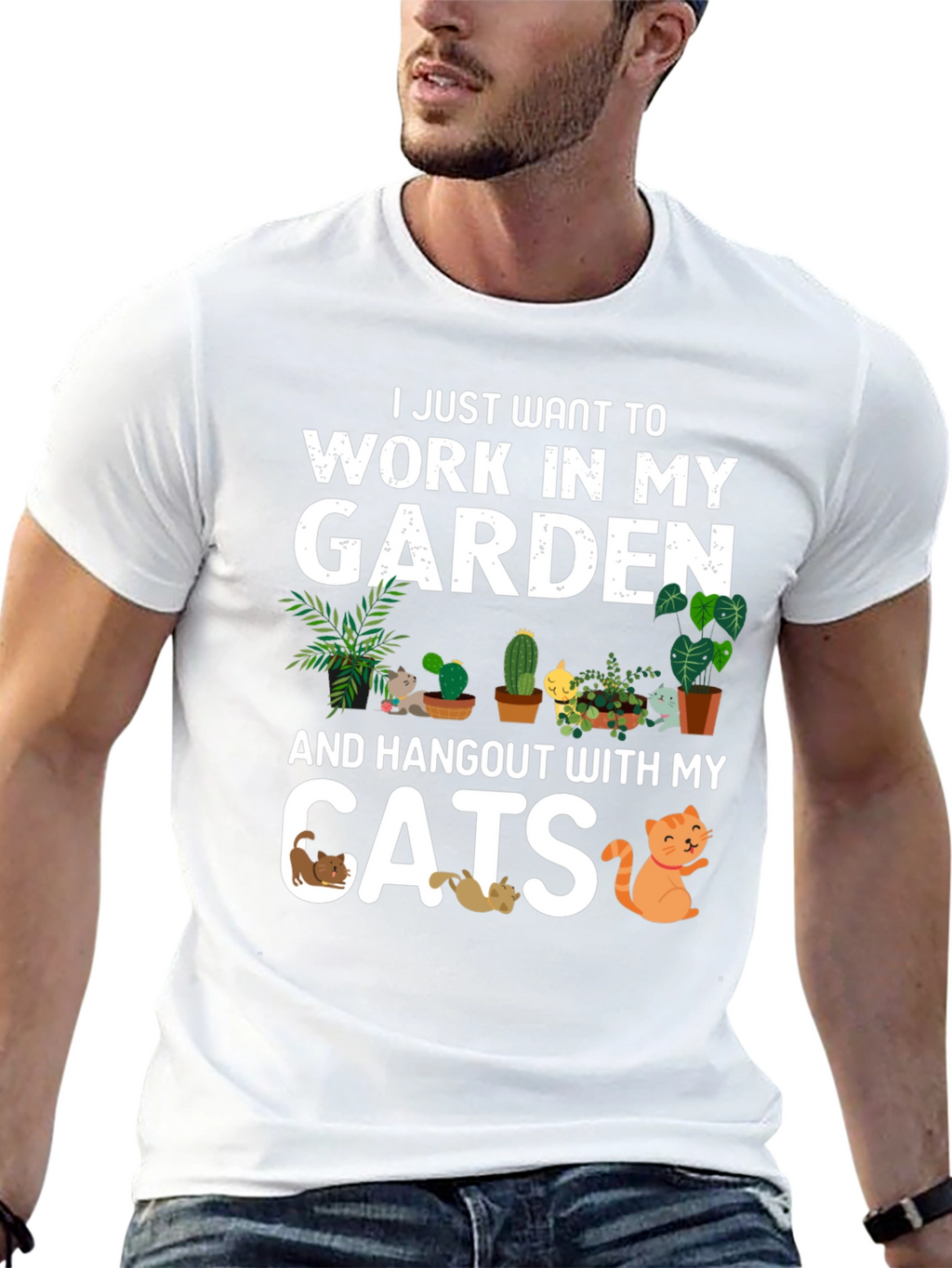 Work in My Garden Cats T-Shirt
