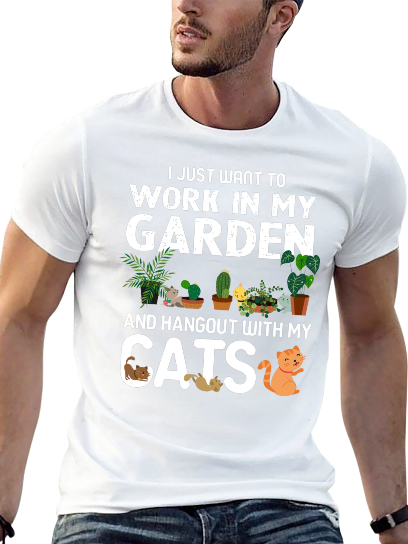 Work in My Garden Cats T-Shirt