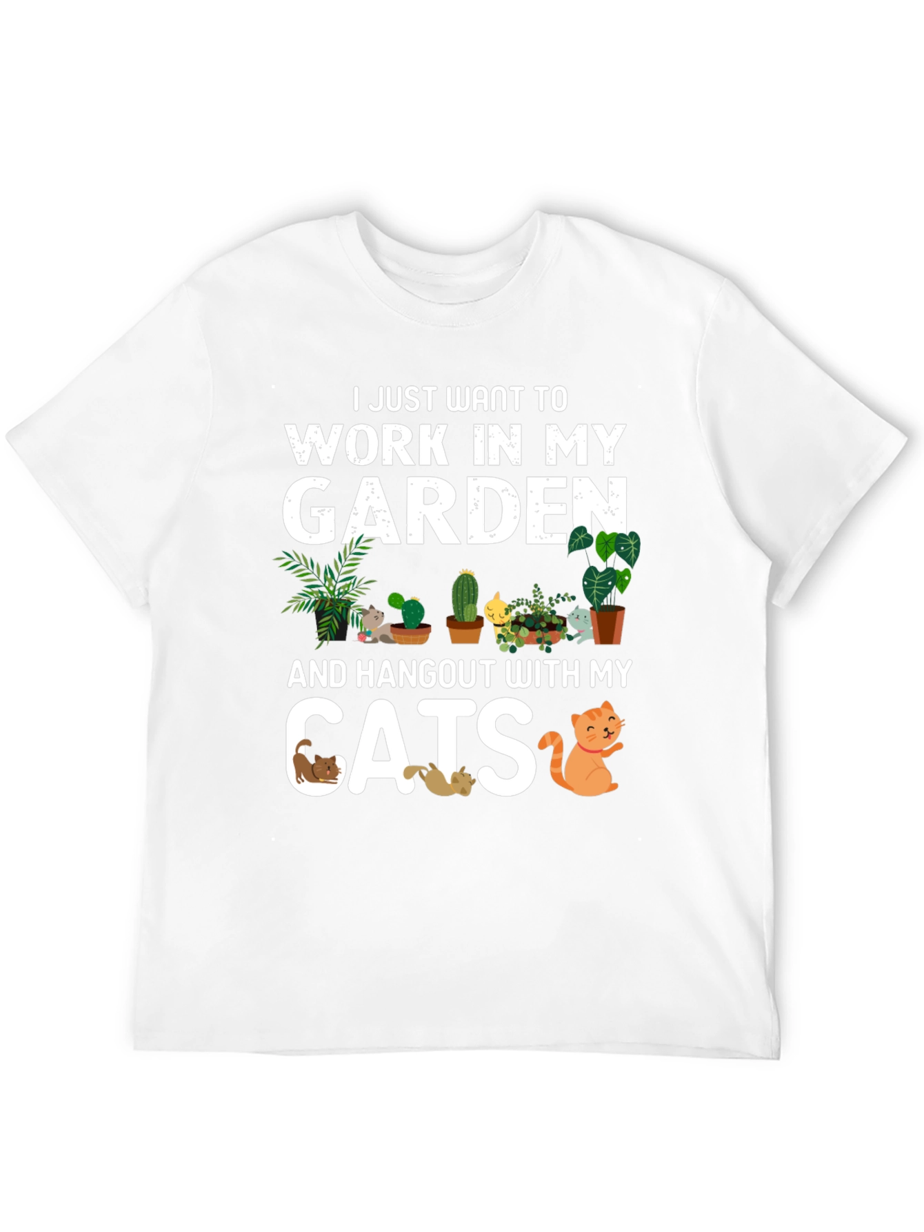 Work in My Garden Cats T-Shirt