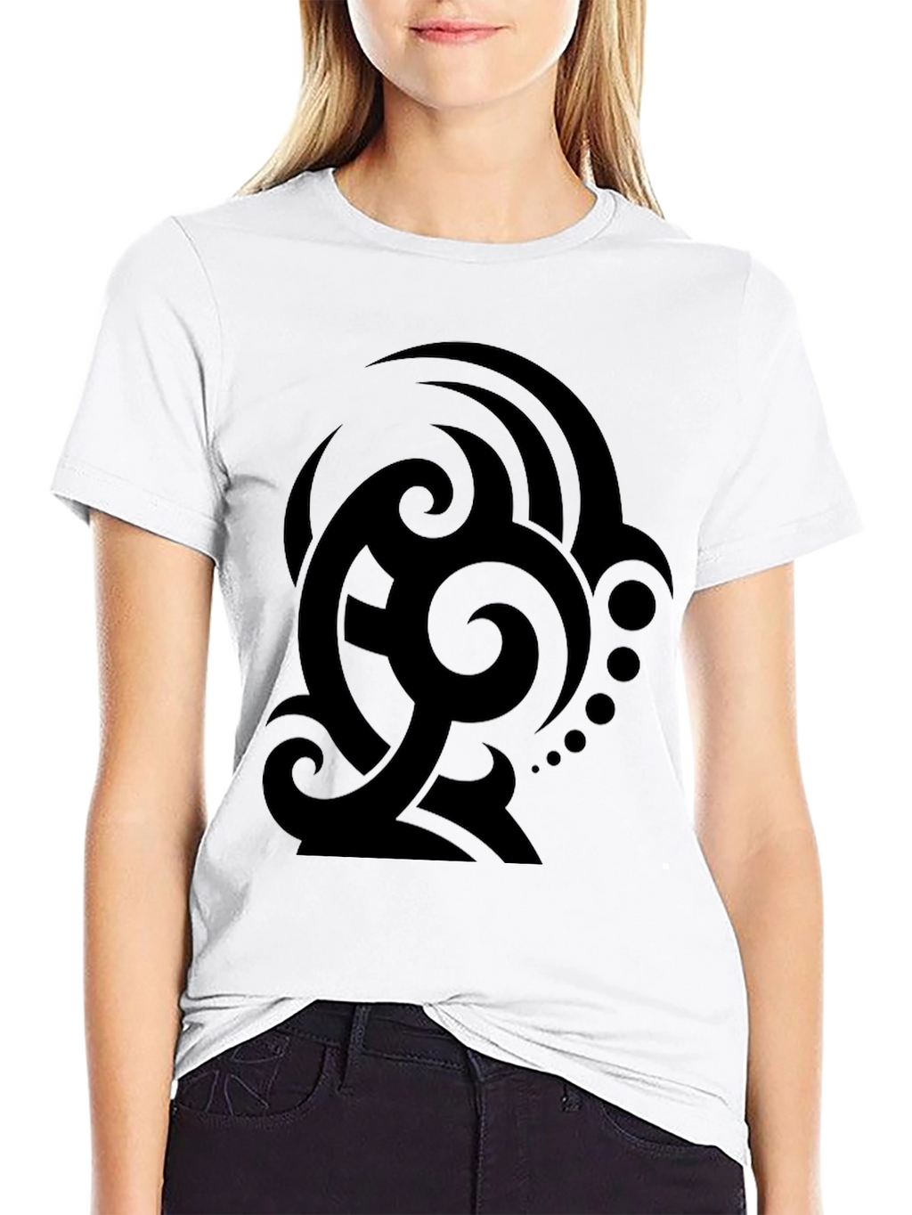 Mens Black Tribal Graphic T-Shirt