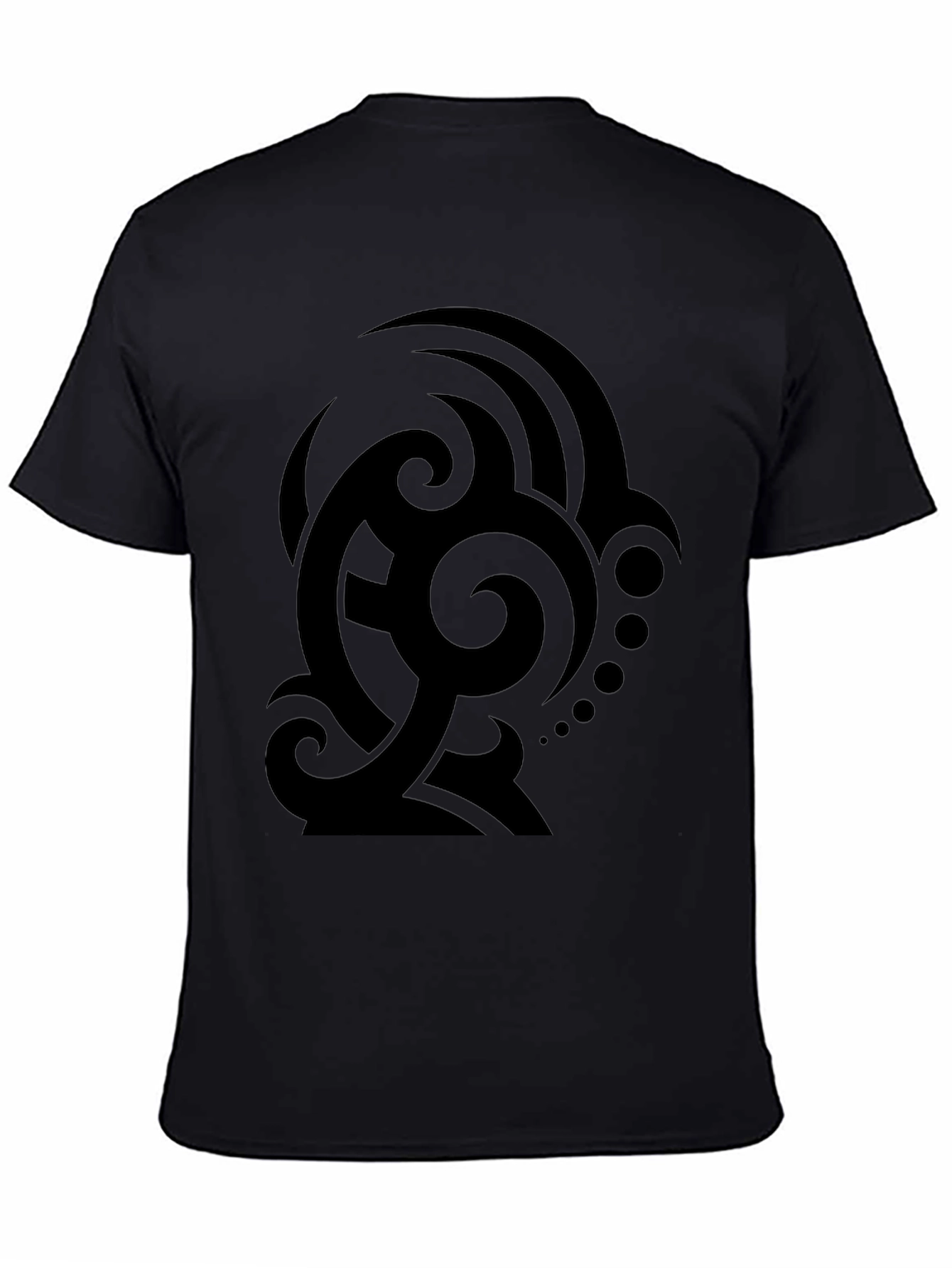Mens Black Tribal Graphic T-Shirt