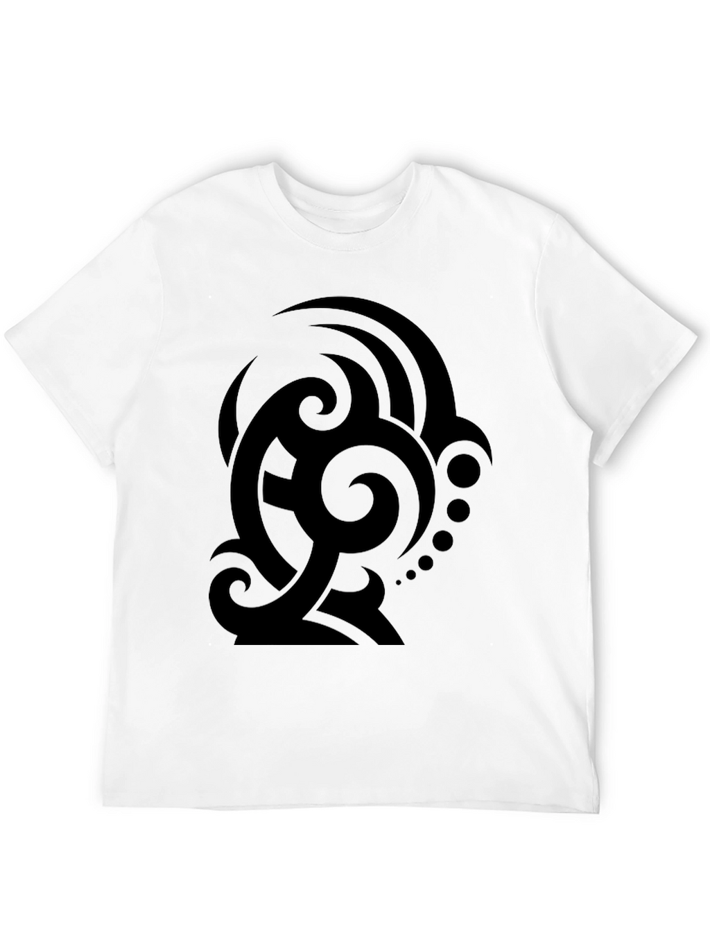 Mens Black Tribal Graphic T-Shirt