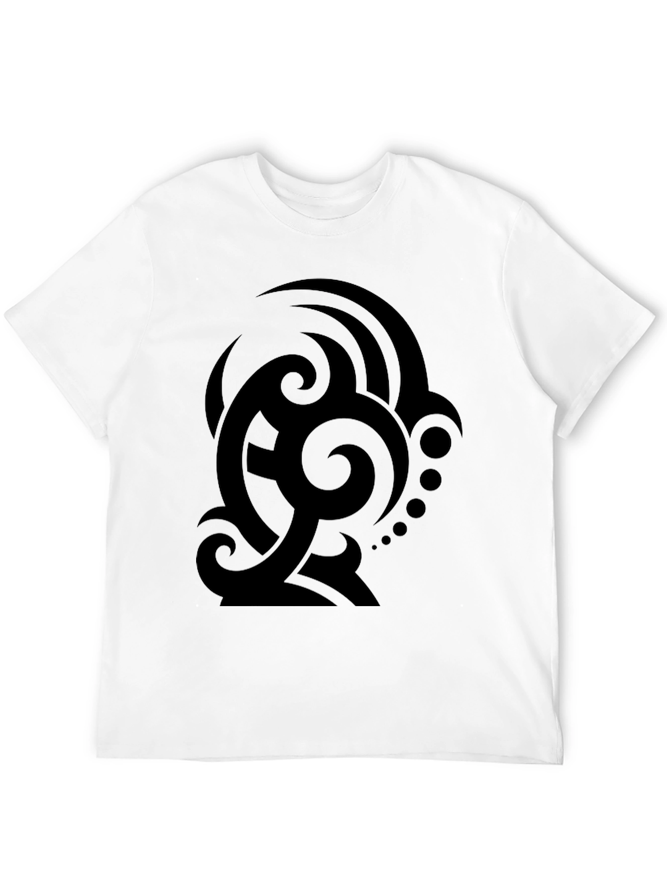 Mens Black Tribal Graphic T-Shirt