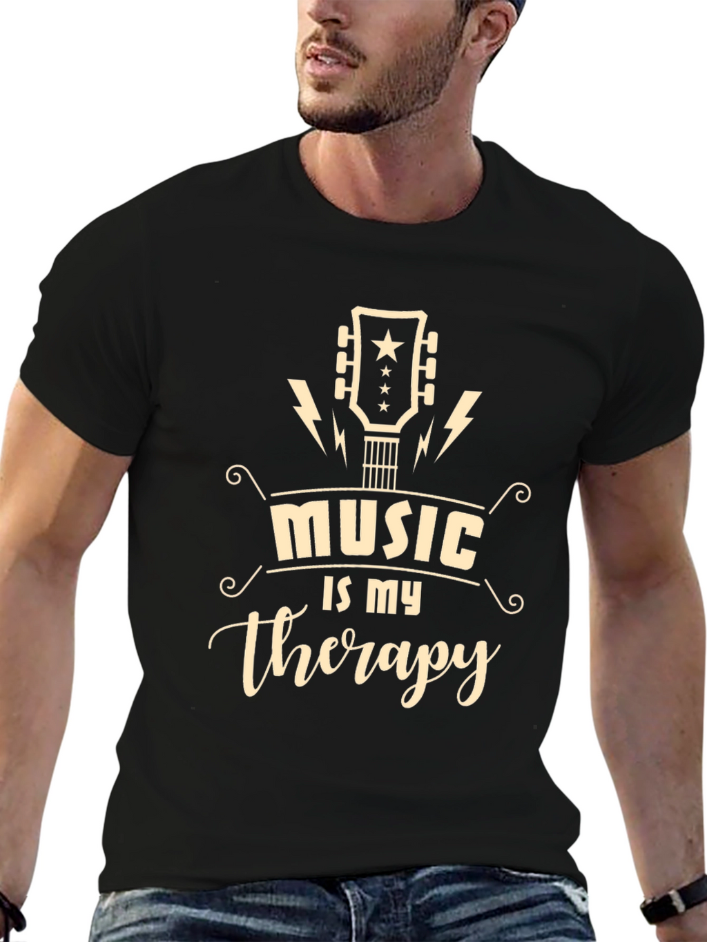 Music is My Therapy Graphic T-Shirt