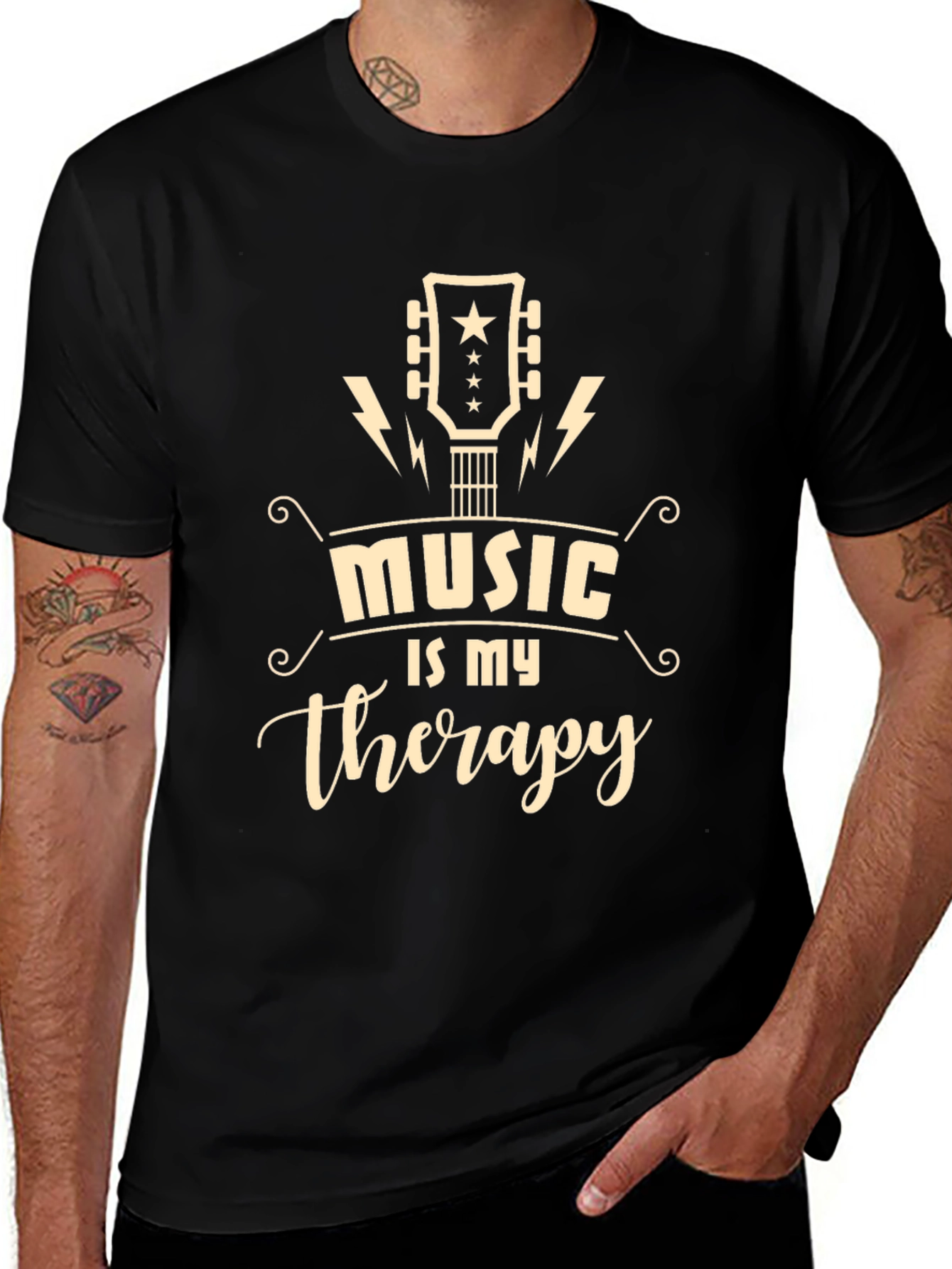 Music is My Therapy Graphic T-Shirt