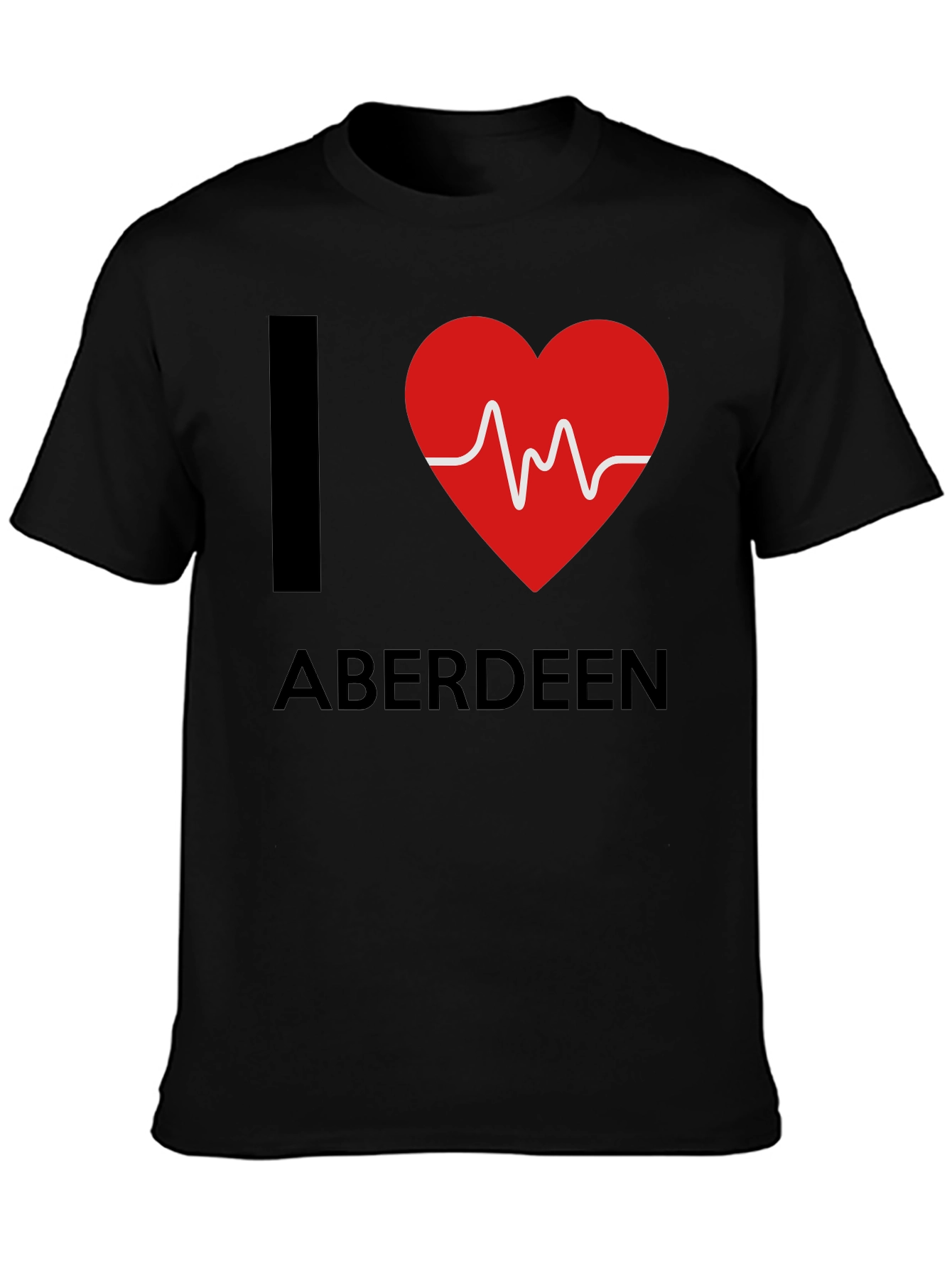 I Heart Aberdeen T-Shirt - Mens Black Tee