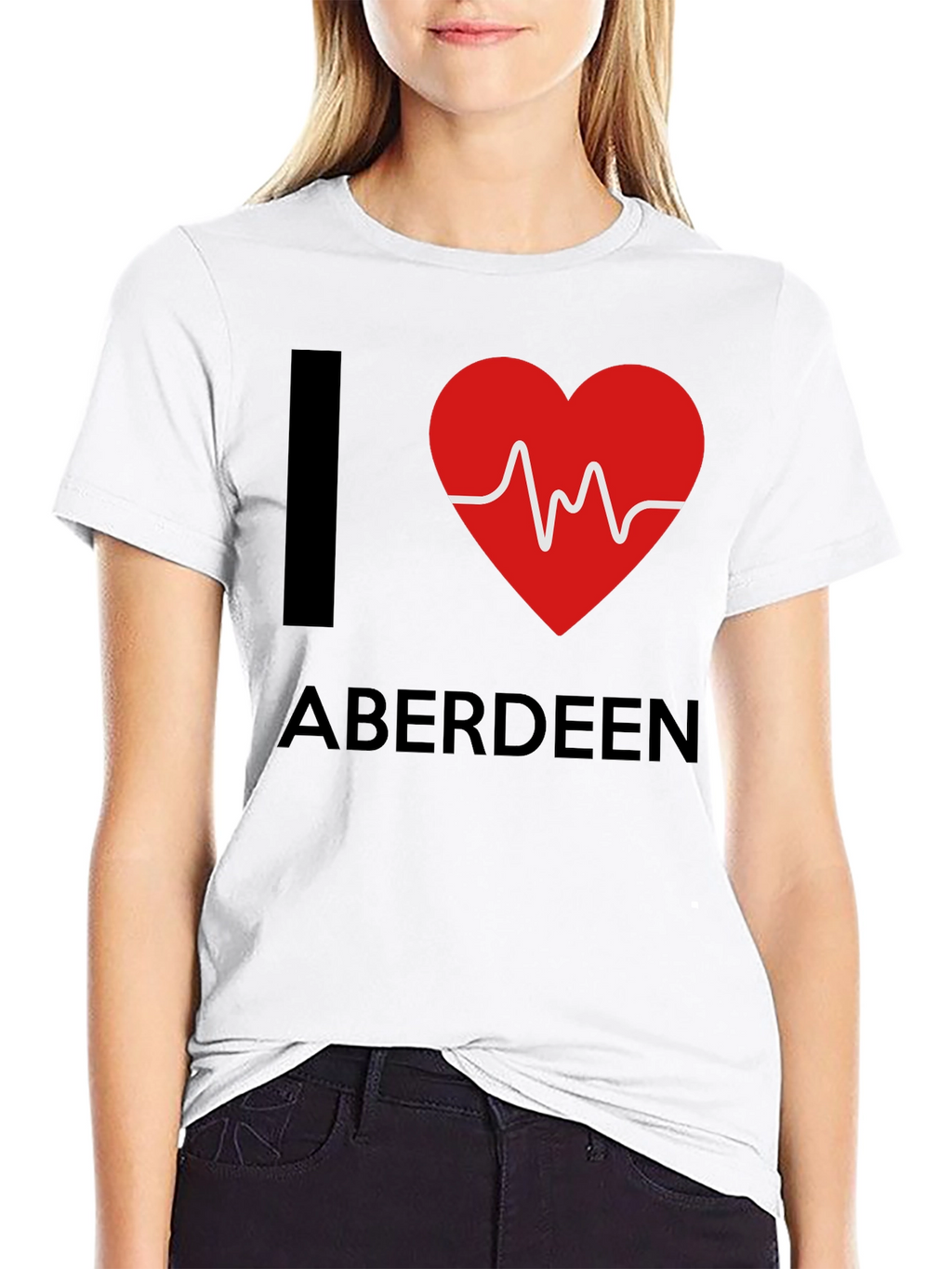 I Heart Aberdeen T-Shirt - Mens Black Tee