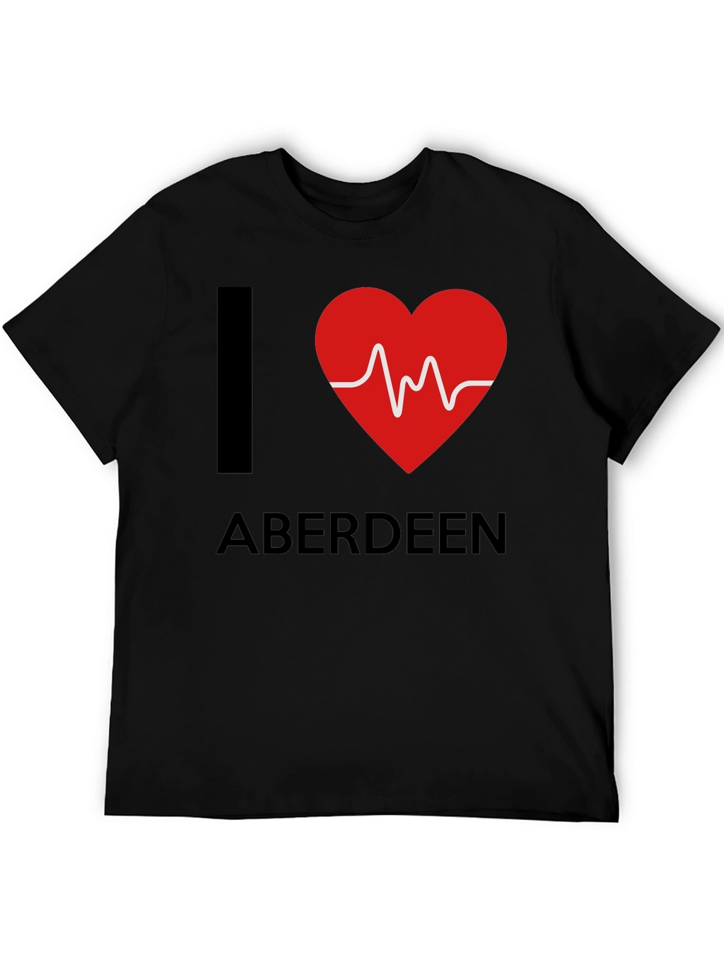 I Heart Aberdeen T-Shirt - Mens Black Tee