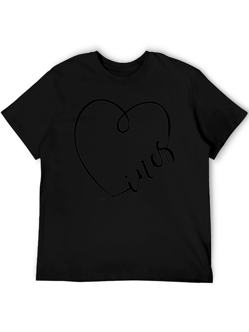 Heart Vines Black T-Shirt for Men