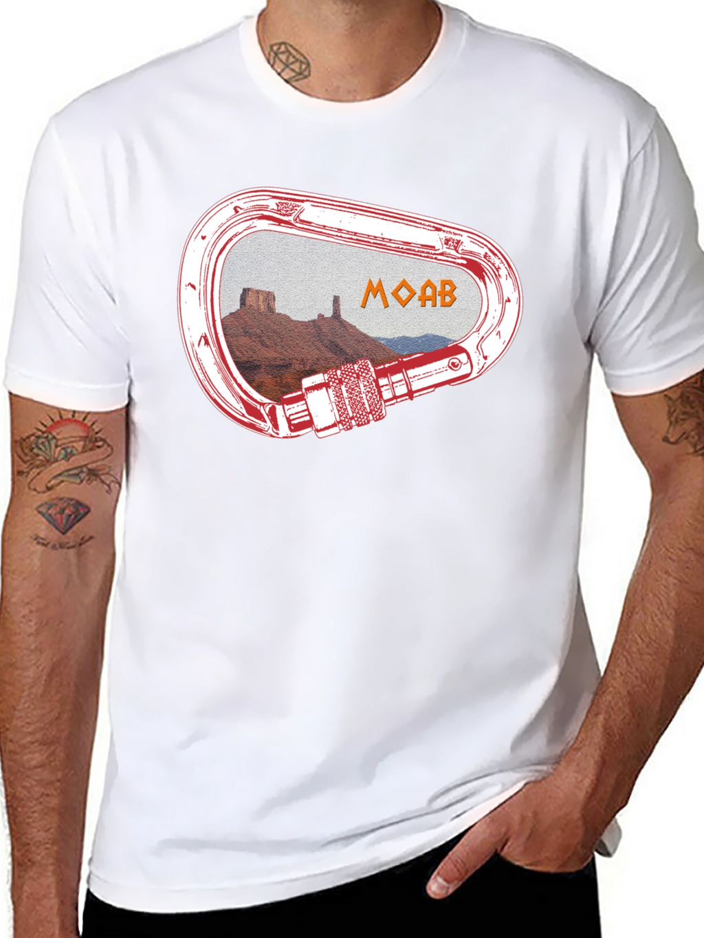 Moab Climbing Carabiner Graphic T-Shirt